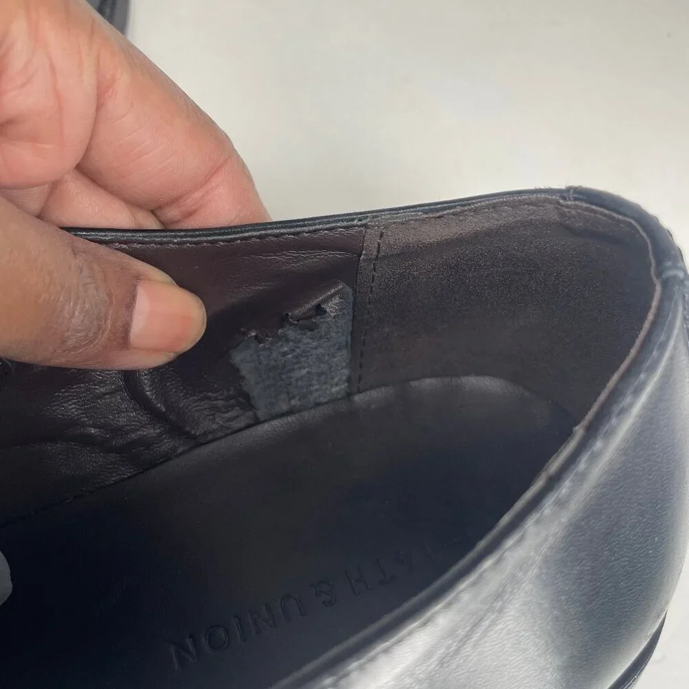 14th & Union Black Leather Cap Toe Oxfords Dark Academia Scholar Core Size 10M